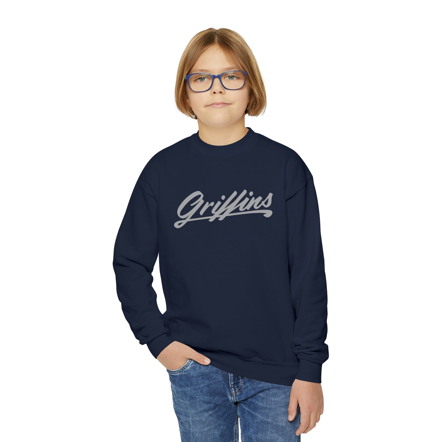 Griffins Script Crewneck—Youth