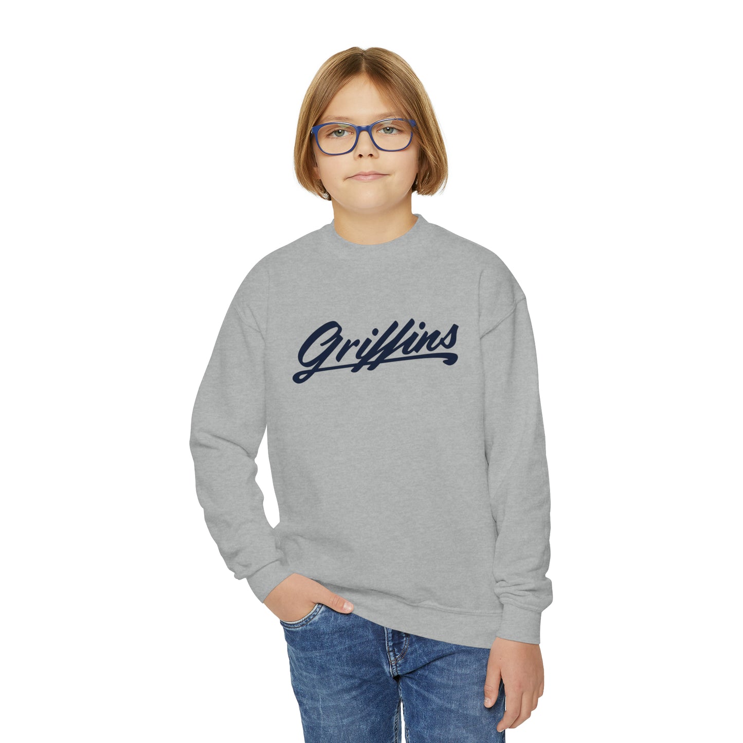 Griffins Script Crewneck—Youth