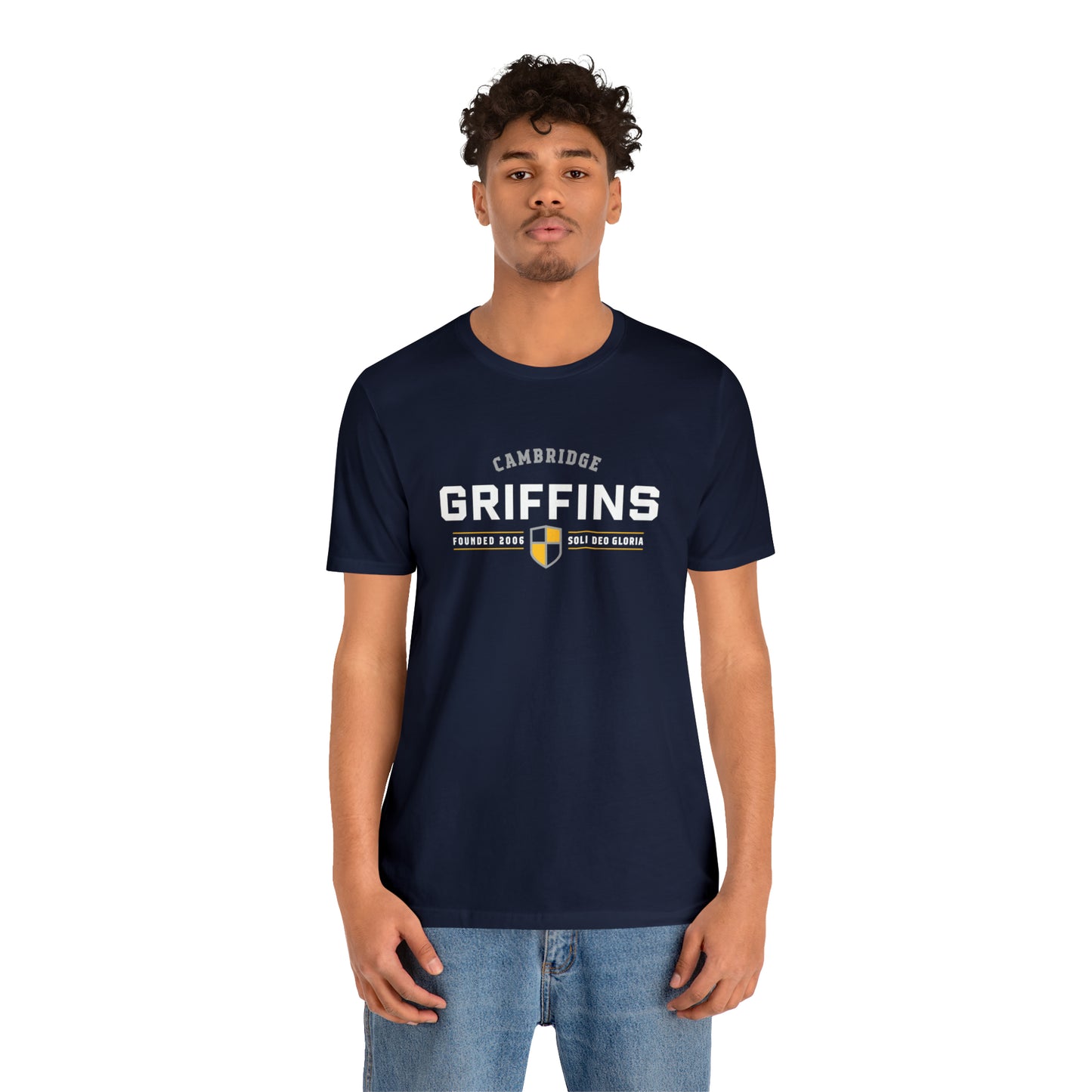 Cambridge Griffins Shield Navy Tee—Adult