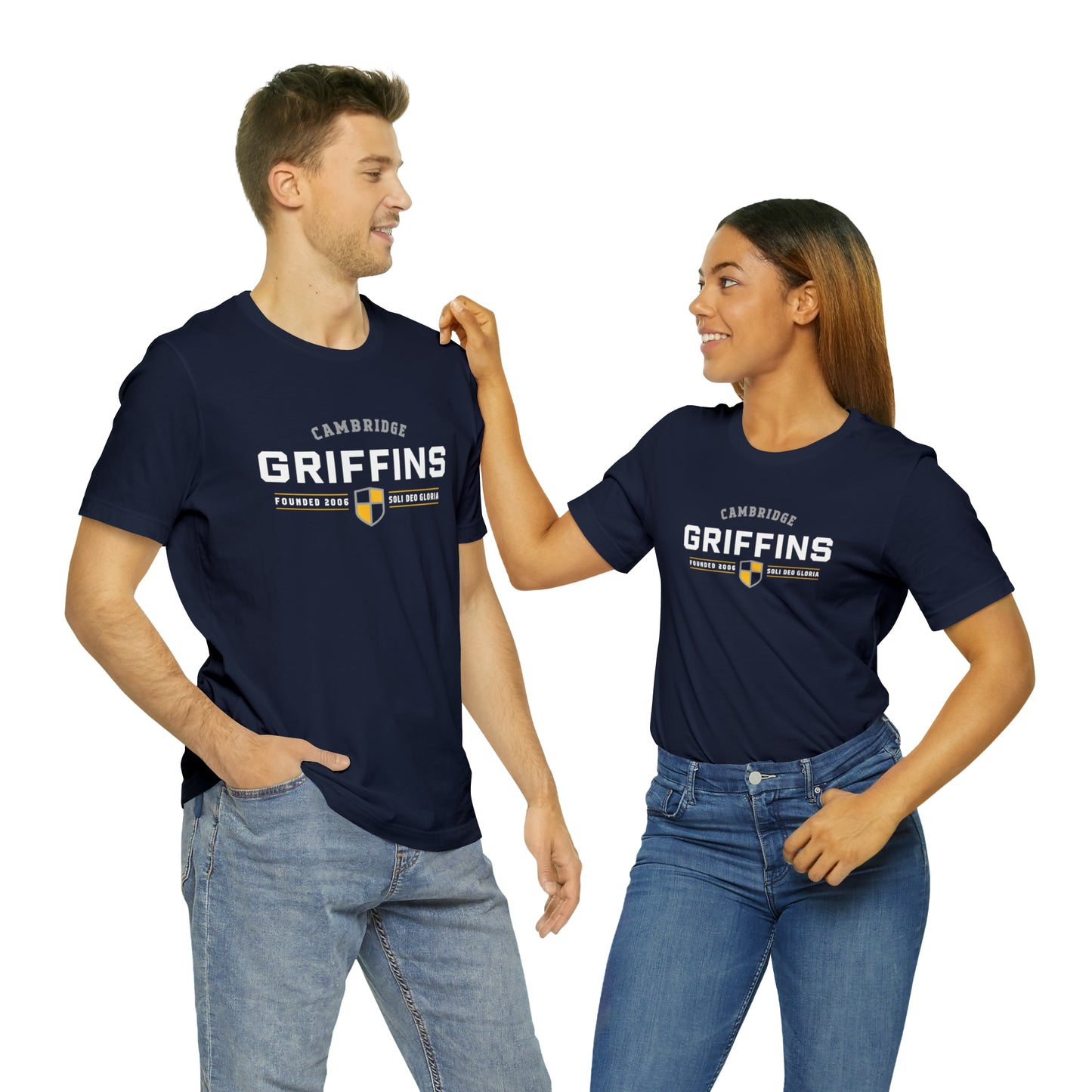 Cambridge Griffins Shield Navy Tee—Adult