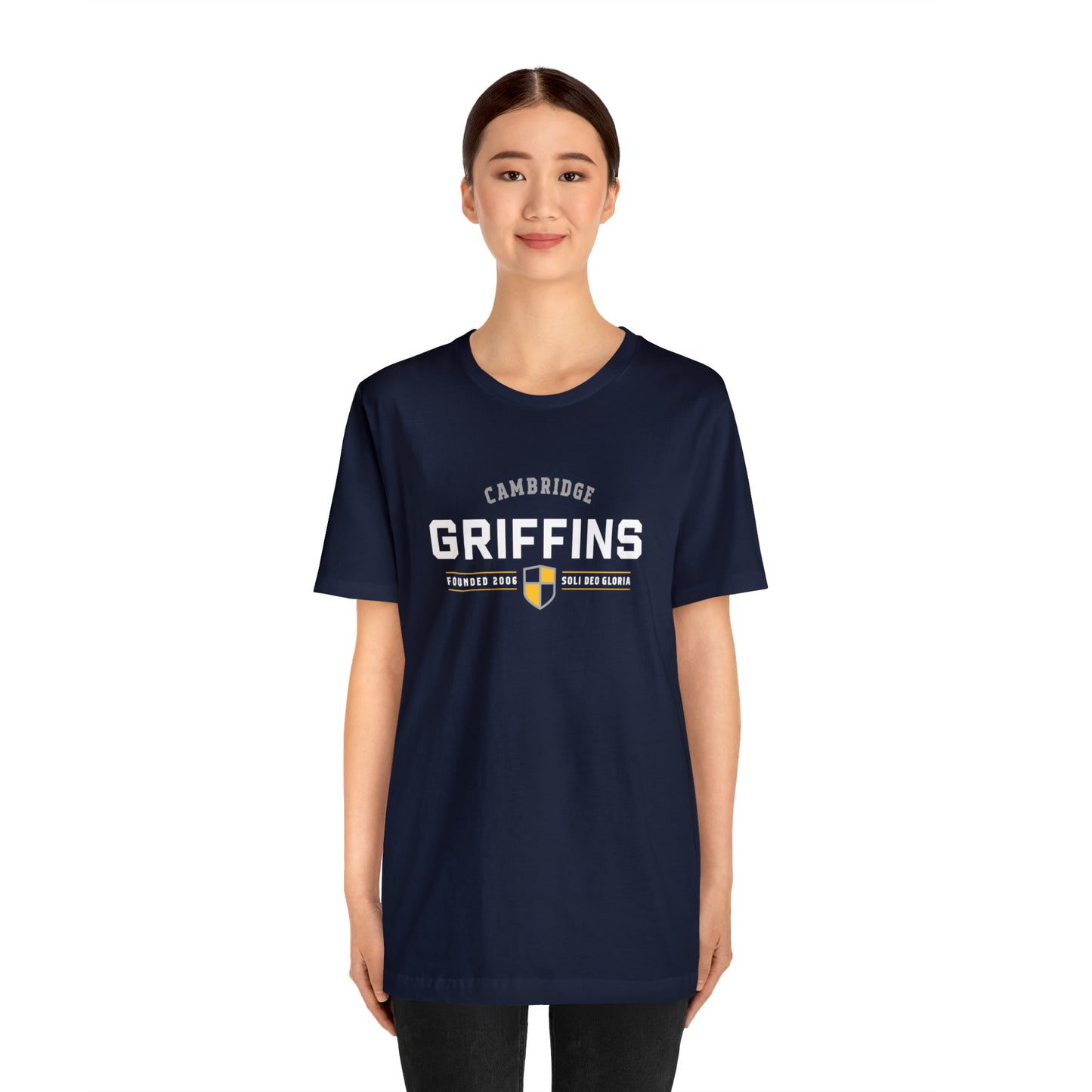 Cambridge Griffins Shield Navy Tee—Adult