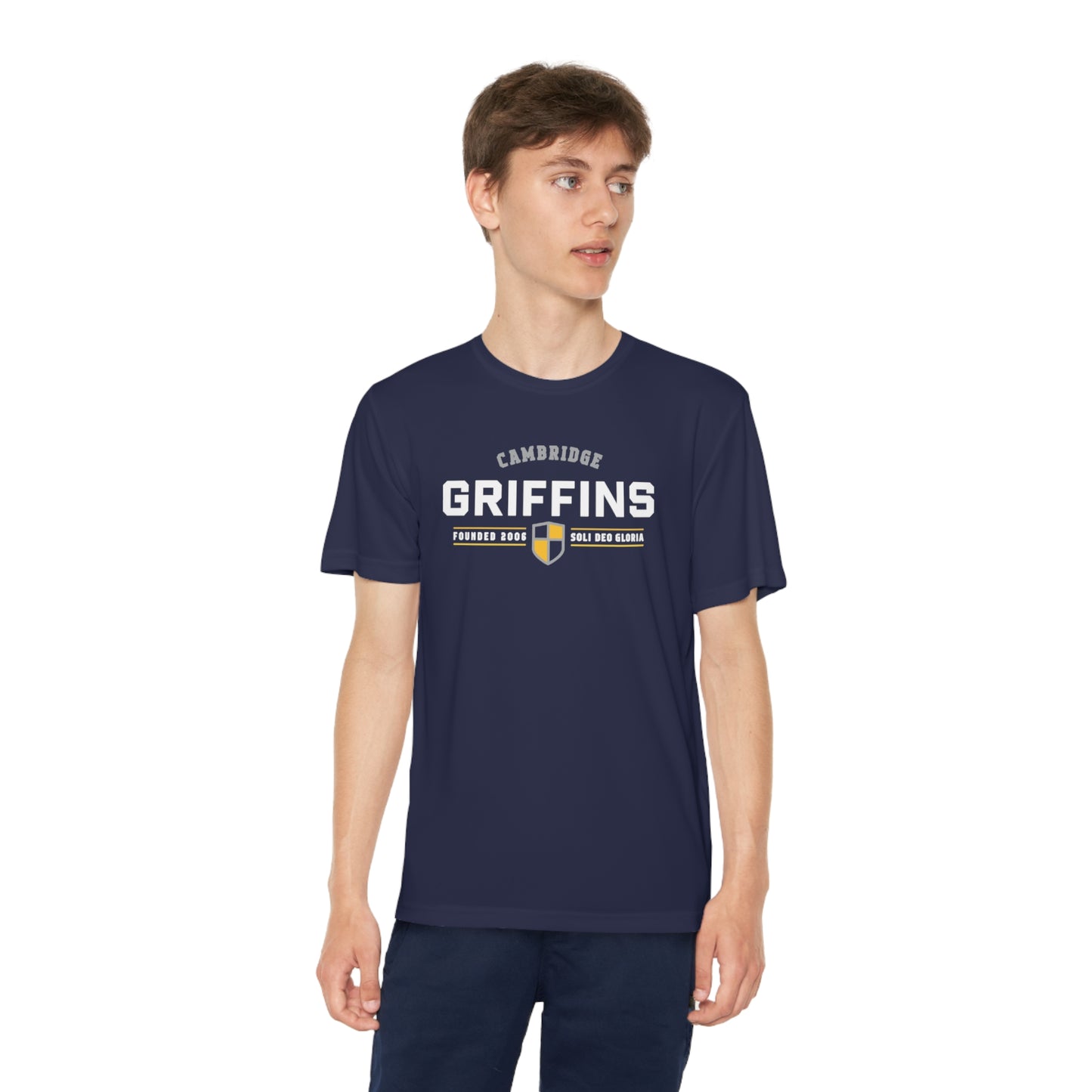 Griffins Shield Active Tee—Youth