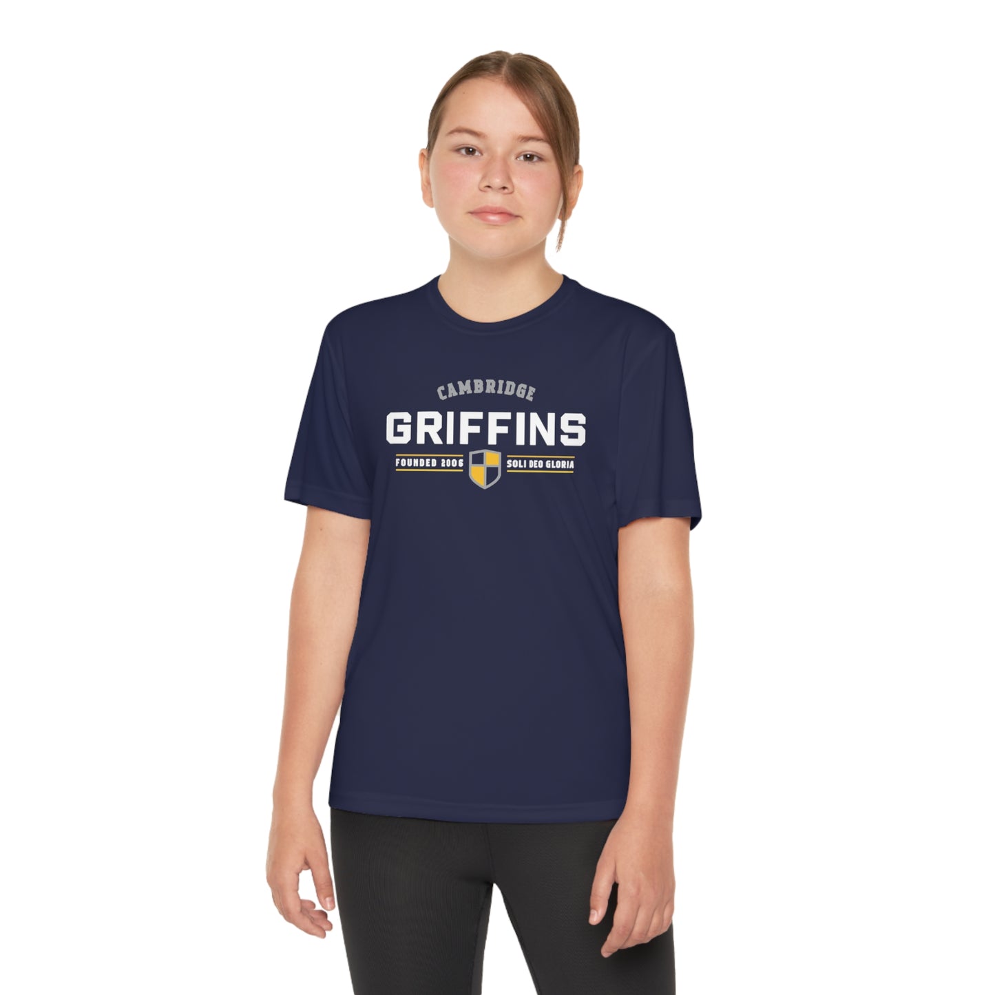 Griffins Shield Active Tee—Youth