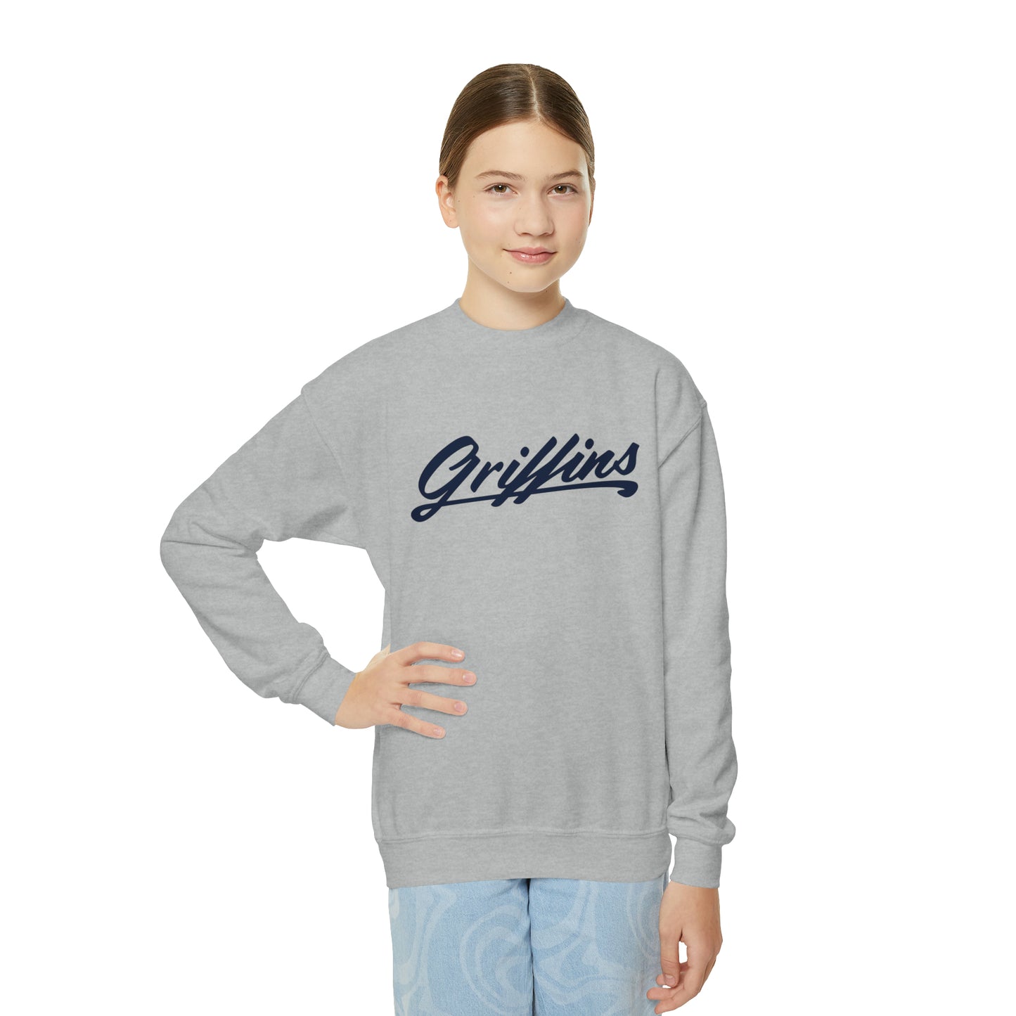 Griffins Script Crewneck—Youth