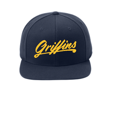 Griffins Script Flat Bill Snapback- Adult