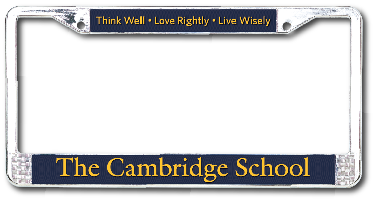 The Cambridge School License Plate Frame